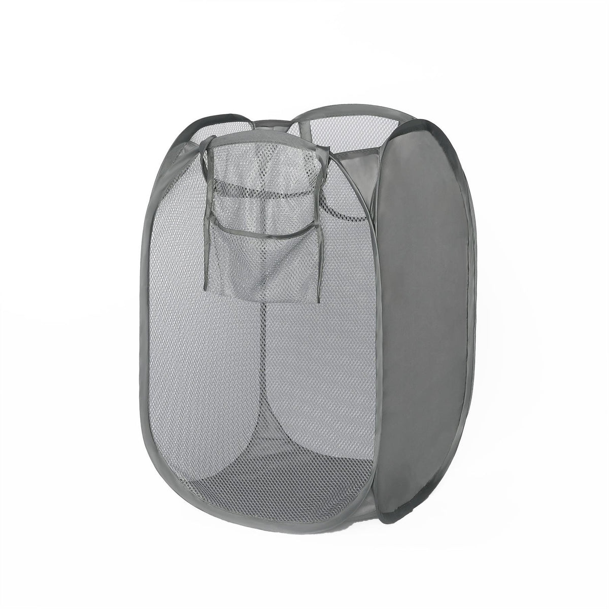 OHS Laundry Basket Net Folding Pop-Up Clothes Freestanding Organiser, Charcoal