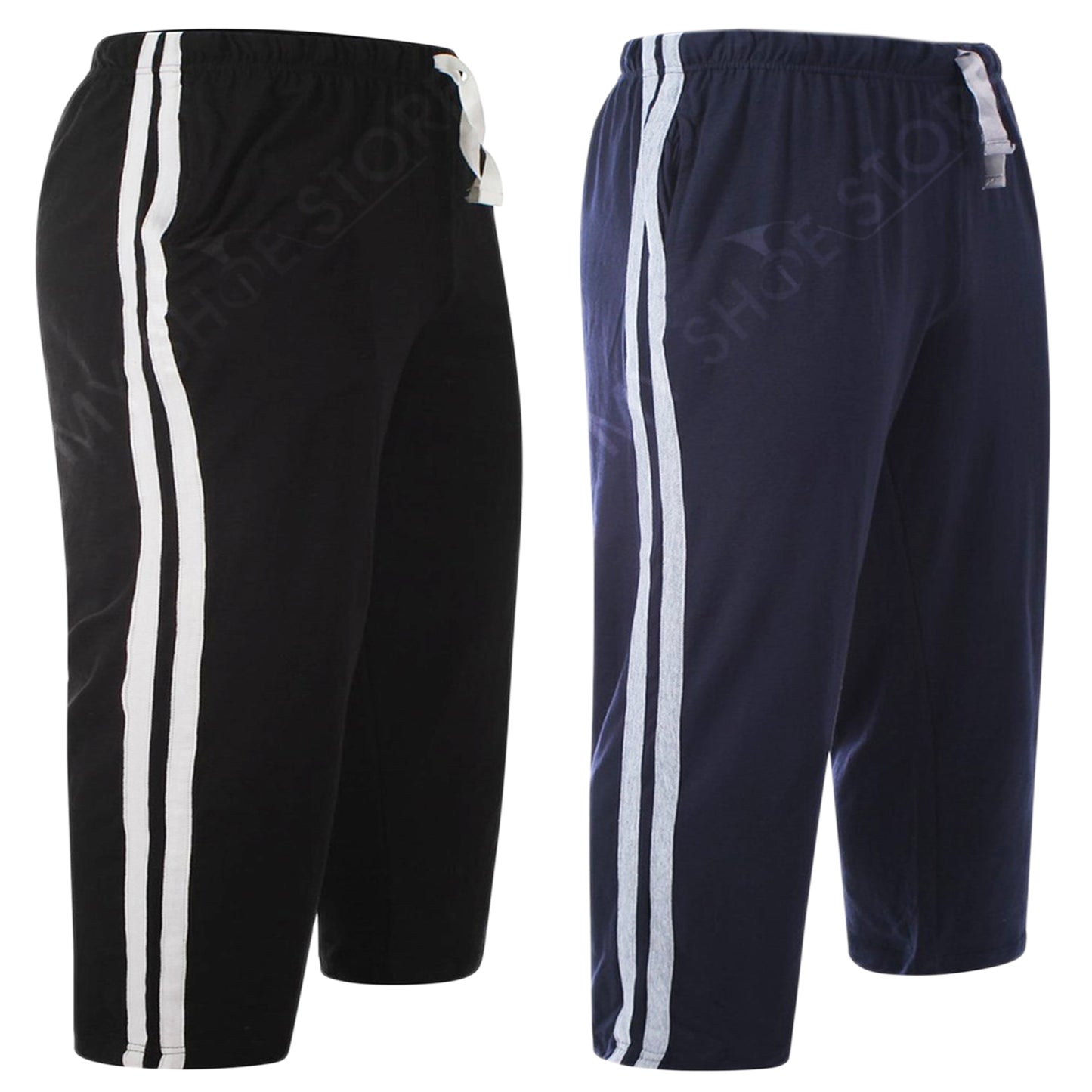 2 PACK MENS LOUNGE SHORTS COTTON PJS NIGHT WEAR CASUAL PYJAMAS SLEEPWEAR BOTTOM