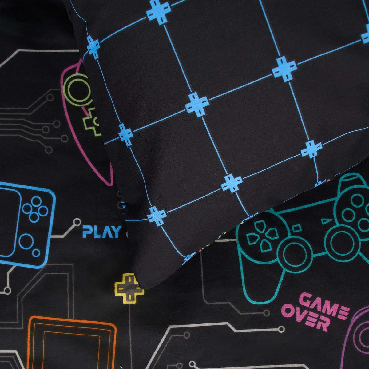 Gaming Duvet Cover Bedding Set Kids Reversible Quilt Junior Single Double Bed