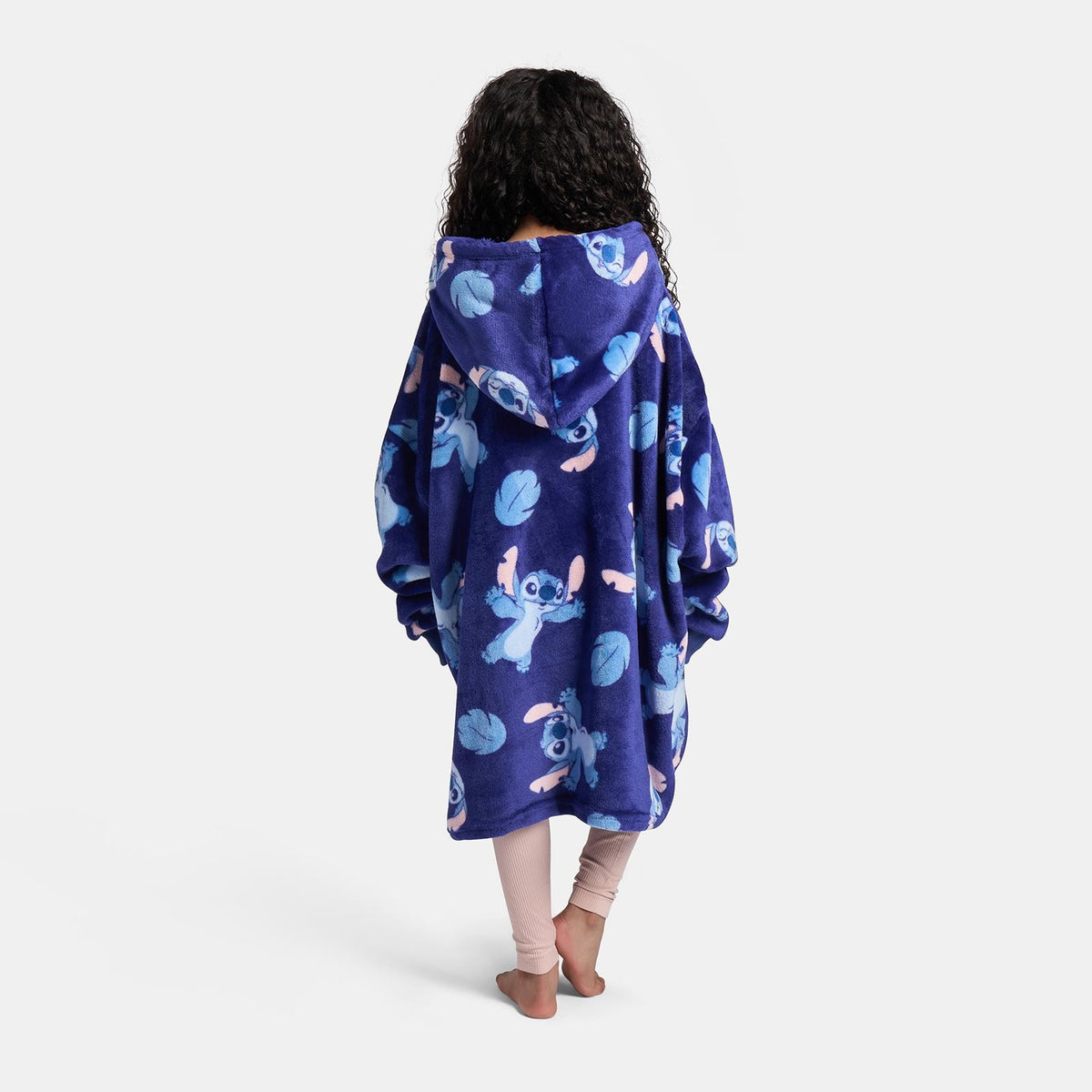 OHS Stitch Hoodie Blanket Kids Winter Flannel Sherpa Fleece Wearable Throw