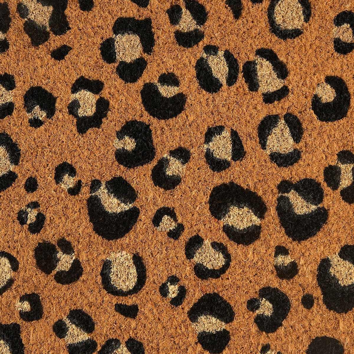 OHS Leopard Print Doormat Non Slip Indoor Outdoor Natural Coir Door Mat Rug