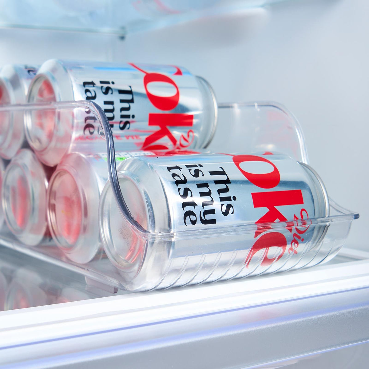 OHS Fridge Can Dispenser Stackable Drink Organiser Tins Soda Holder Rack