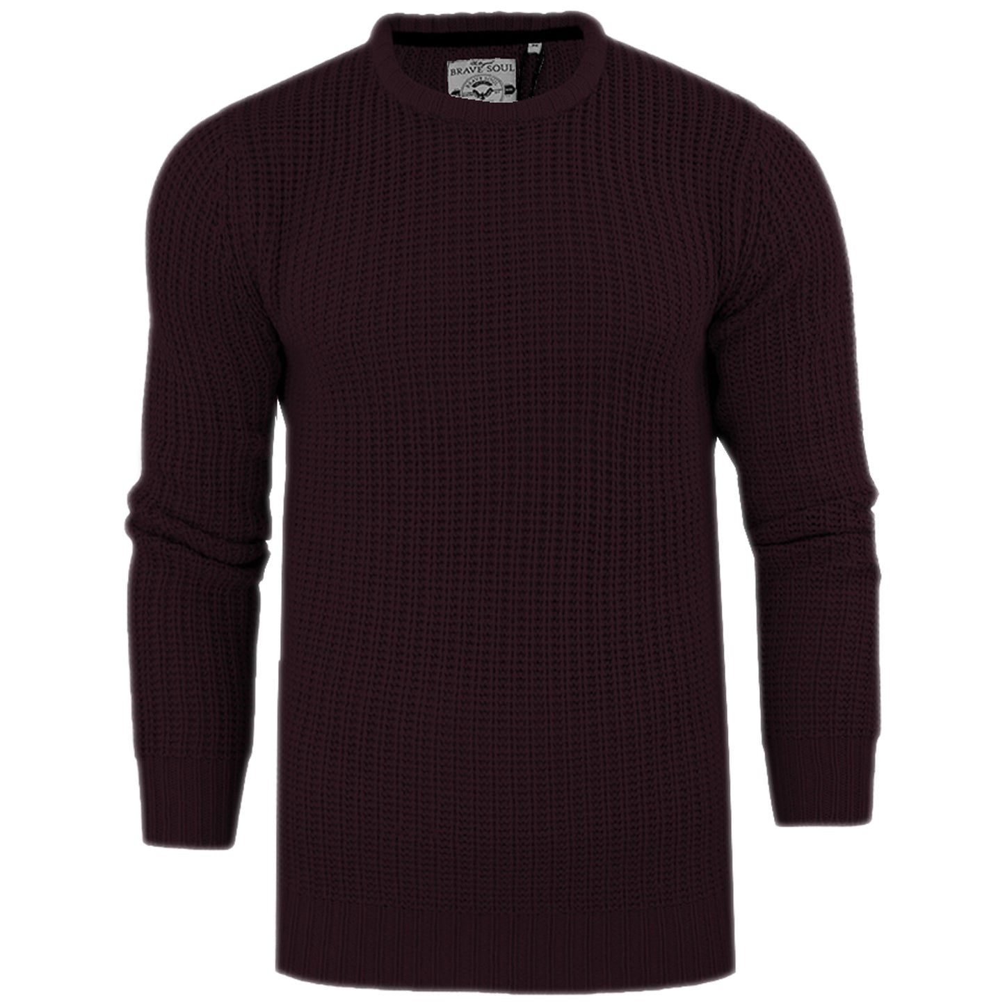 BRAVE SOUL MENS CREW NECK JUMPERS PULLOVER LONG SLEEVE WINTER SWEATER KNITTED TO