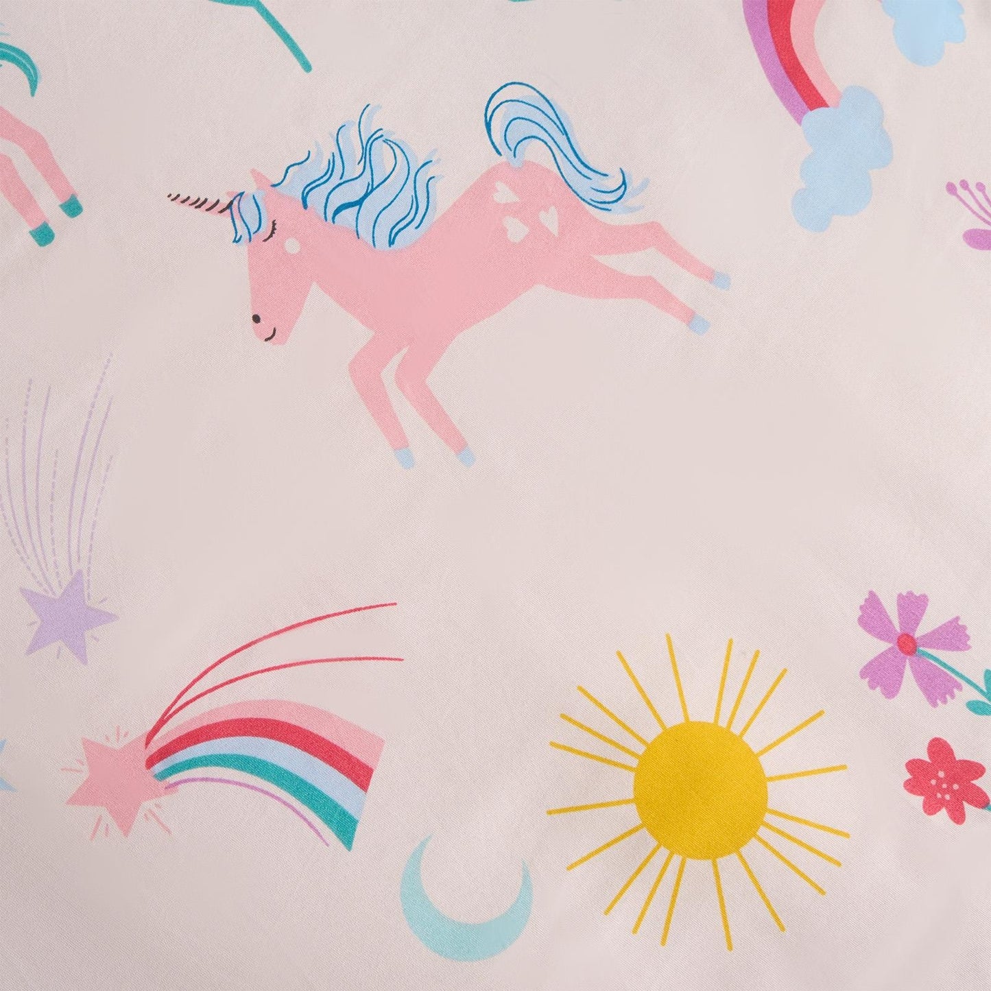 Unicorn Quilt Cover Duvet Pillowcase Magic Rainbow Bedding Set Junior Single