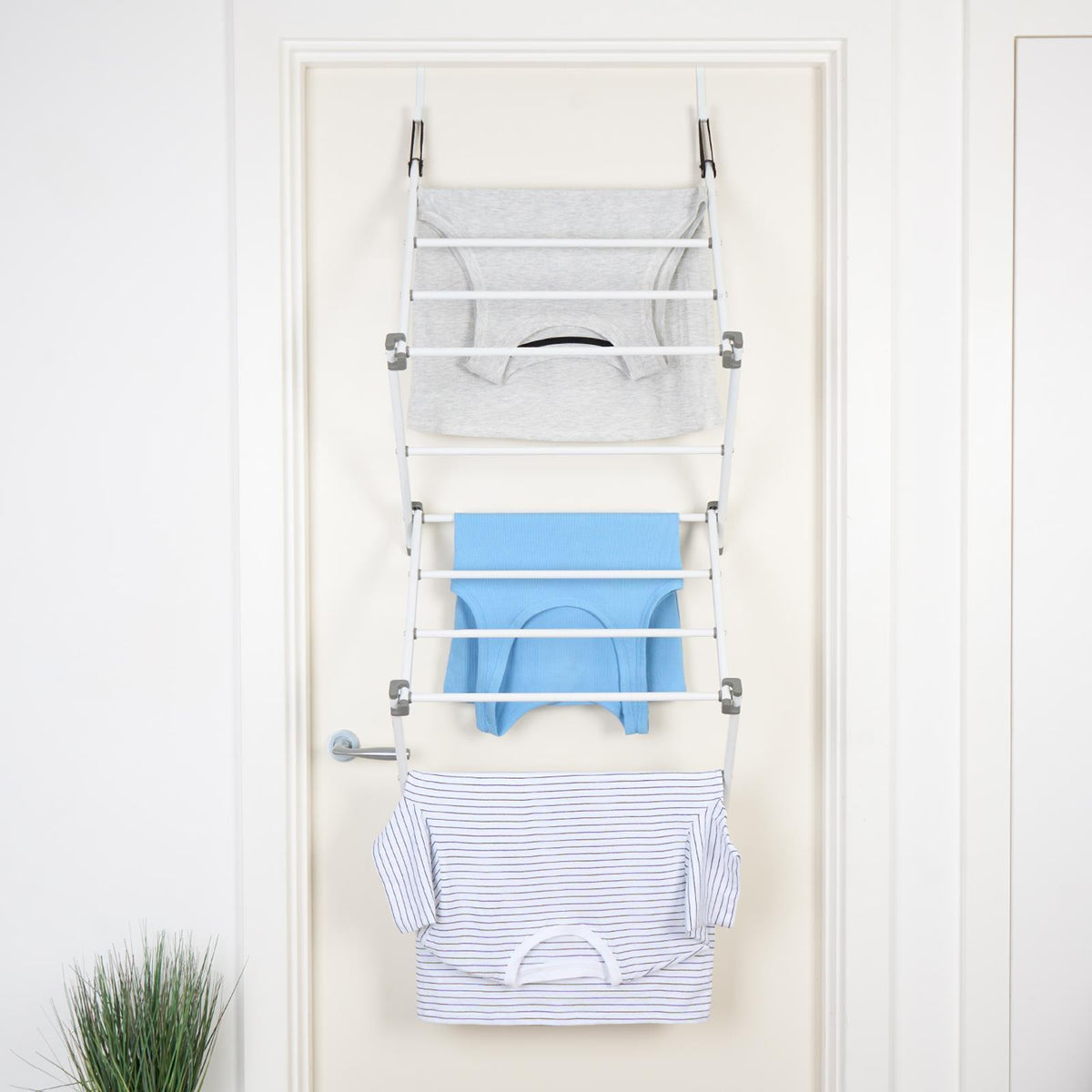 Over Door Clothes Airer Utility Caravan Towel Clothes Drying Rack Hanger Compact