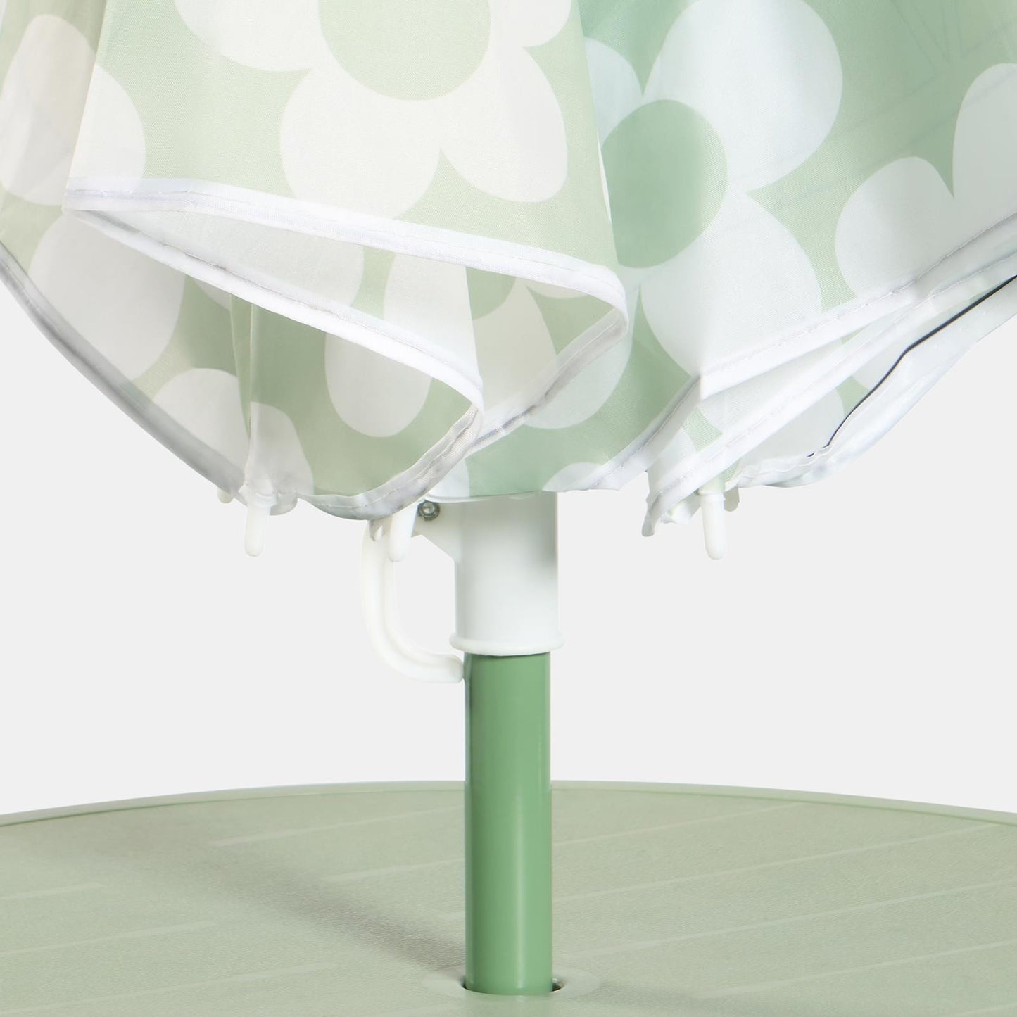 OHS Kids Folding Bistro Set Daisy Print Table Chair Seat with Parasol Garden