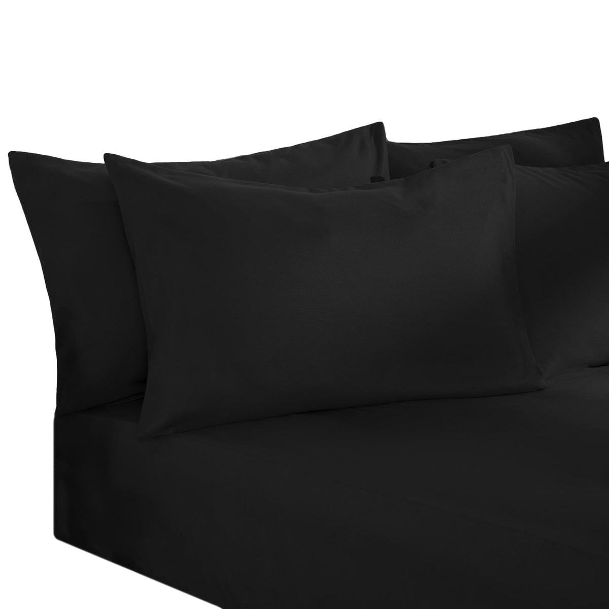 OHS Plain Duvet Cover & Pillowcase Reversible Bedding Set OR Fitted Sheet