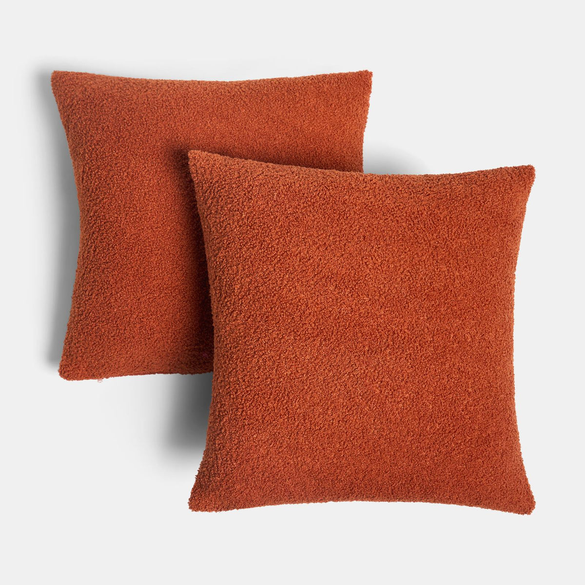 OHS Boucle Cushion Covers  2 Pack Teddy Fleece Square Pillowcases Home Decor