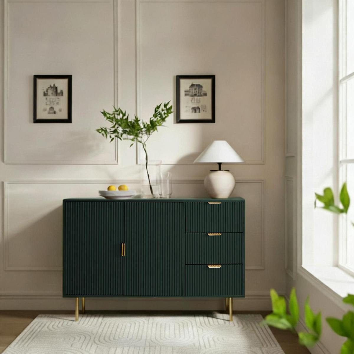OHS Ribbed Drawer Unit Bedside Table 3/4/5/6 Draw Cabinet Nightstand Sideboard