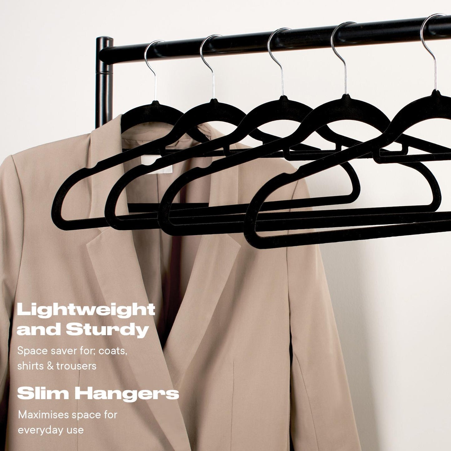 OHS Non-Slip Coat Hanger Strong Adult Clothes Trouser Hanging 10/20/50/100