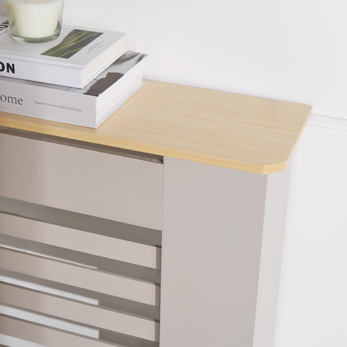 OHS Wood Radiator Cover MDF Side Board S M L Cabinet Shelf Hallway Furniture
