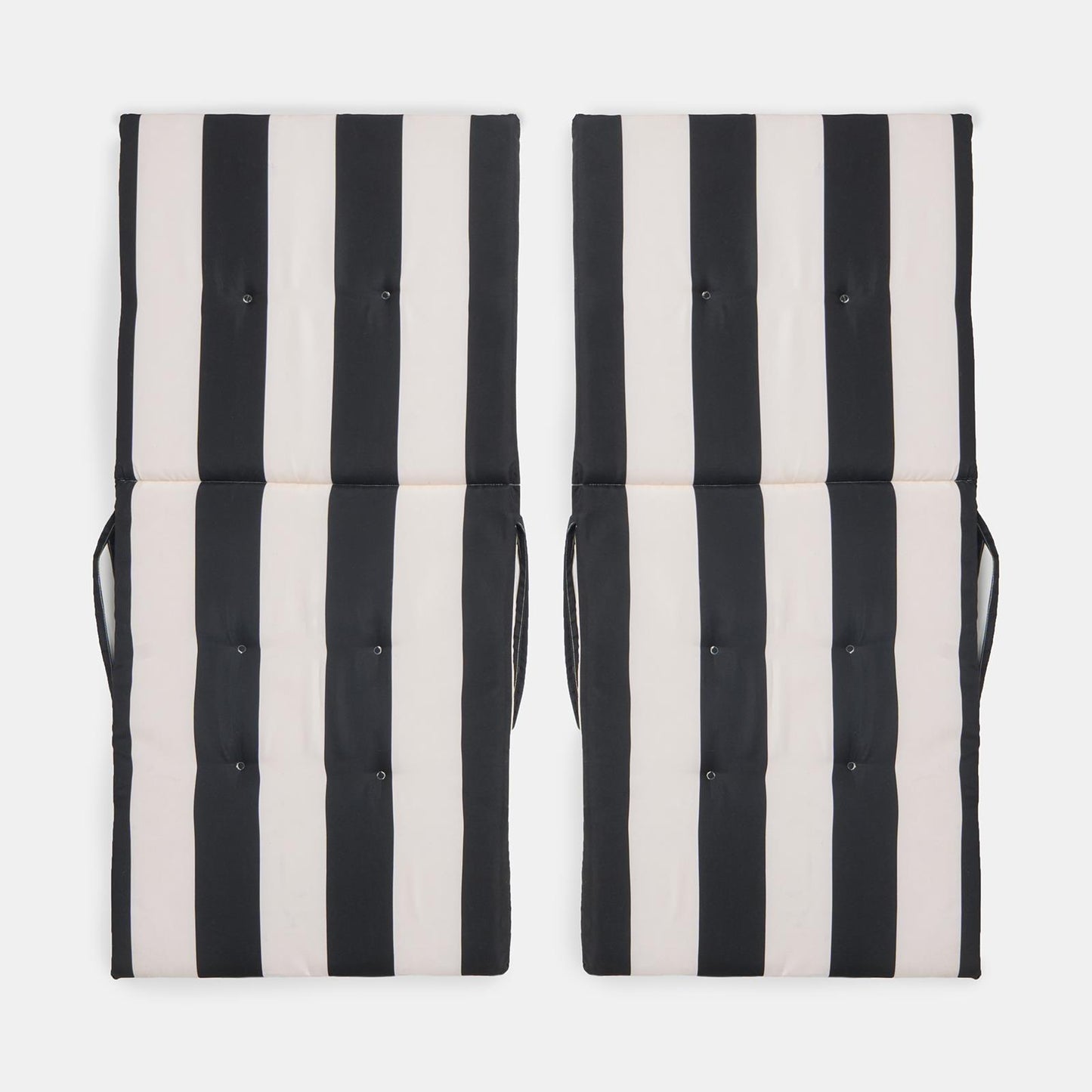 OHS Garden Seat Pad 2 Pack Stripe High Back Filled Chair Cushion Outdoor Indoor
