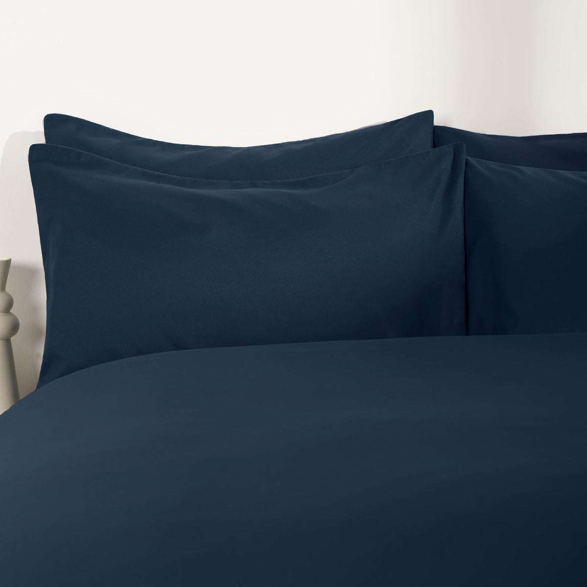 OHS Plain Duvet Cover & Pillowcase Reversible Bedding Set OR Fitted Sheet