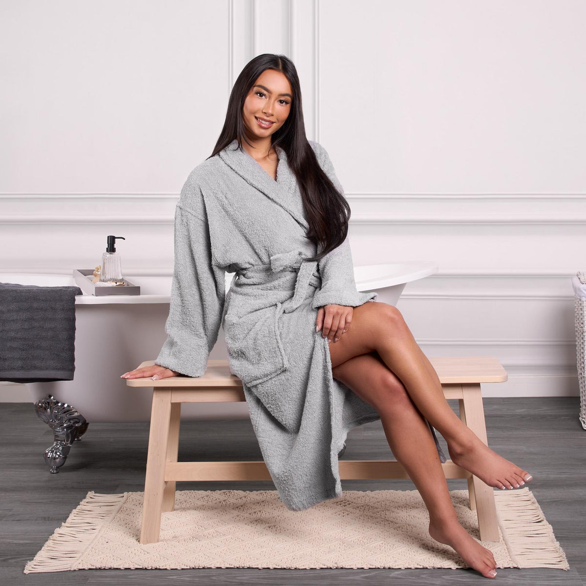 Brentfords Luxury 100% Cotton Bath Robe Terry Towel Soft Dressing Gown Unisex