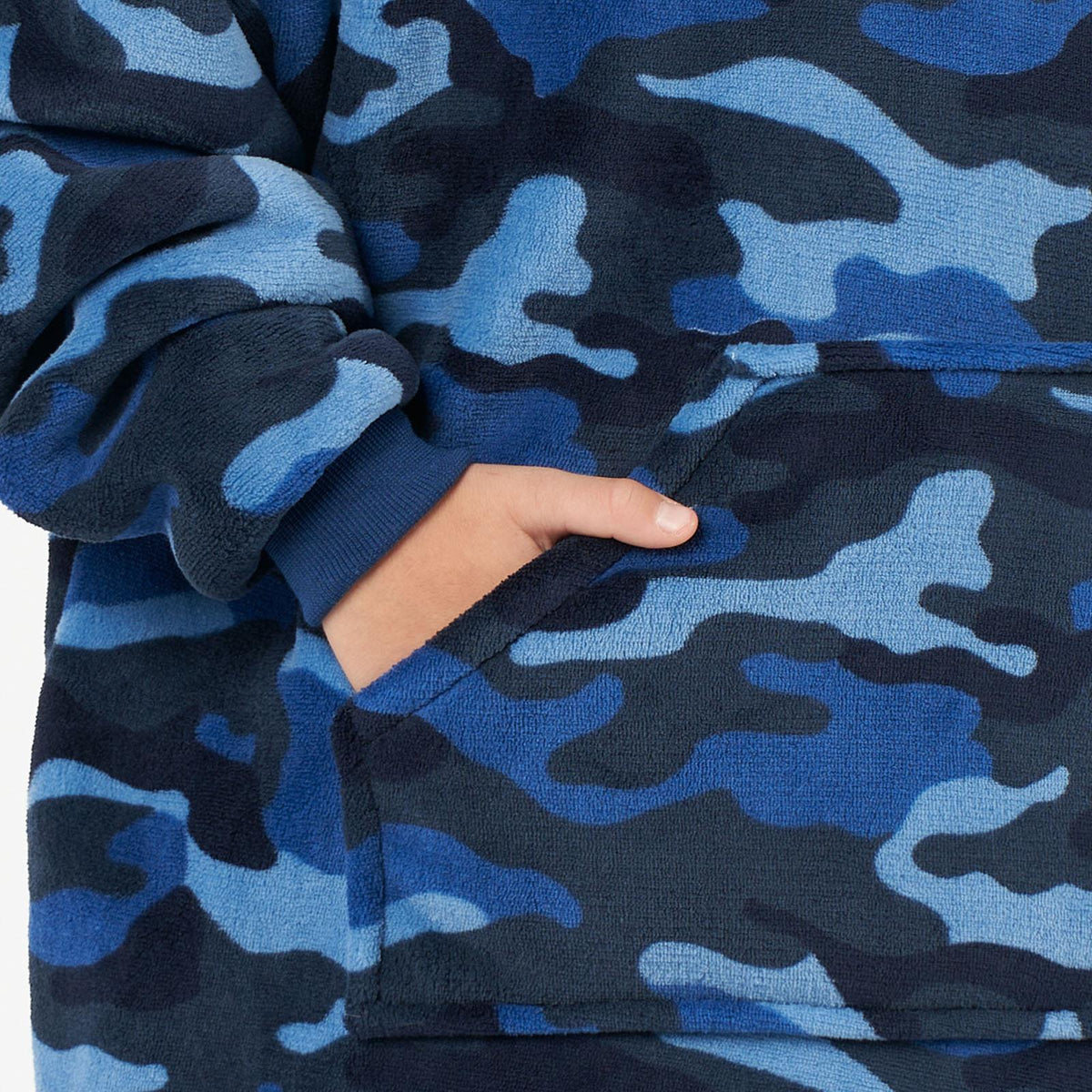 Kids Hoodie Blanket Oversized Sherpa Fleece Jumper Sweatshirt Soft Warm Throw