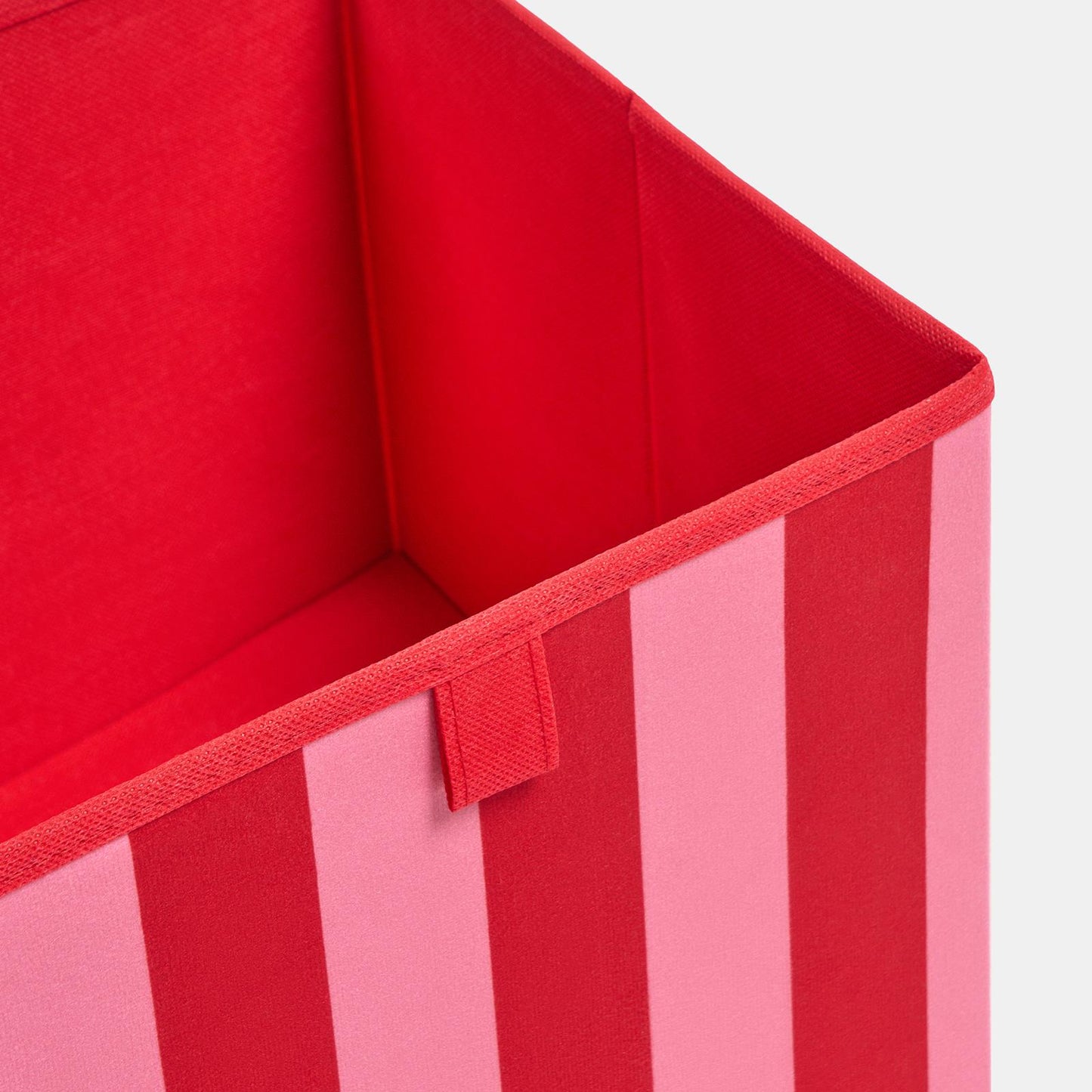 OHS Stripe Storage Box Cube 2 Pack Folding Space Saving Shoe Toy Organiser