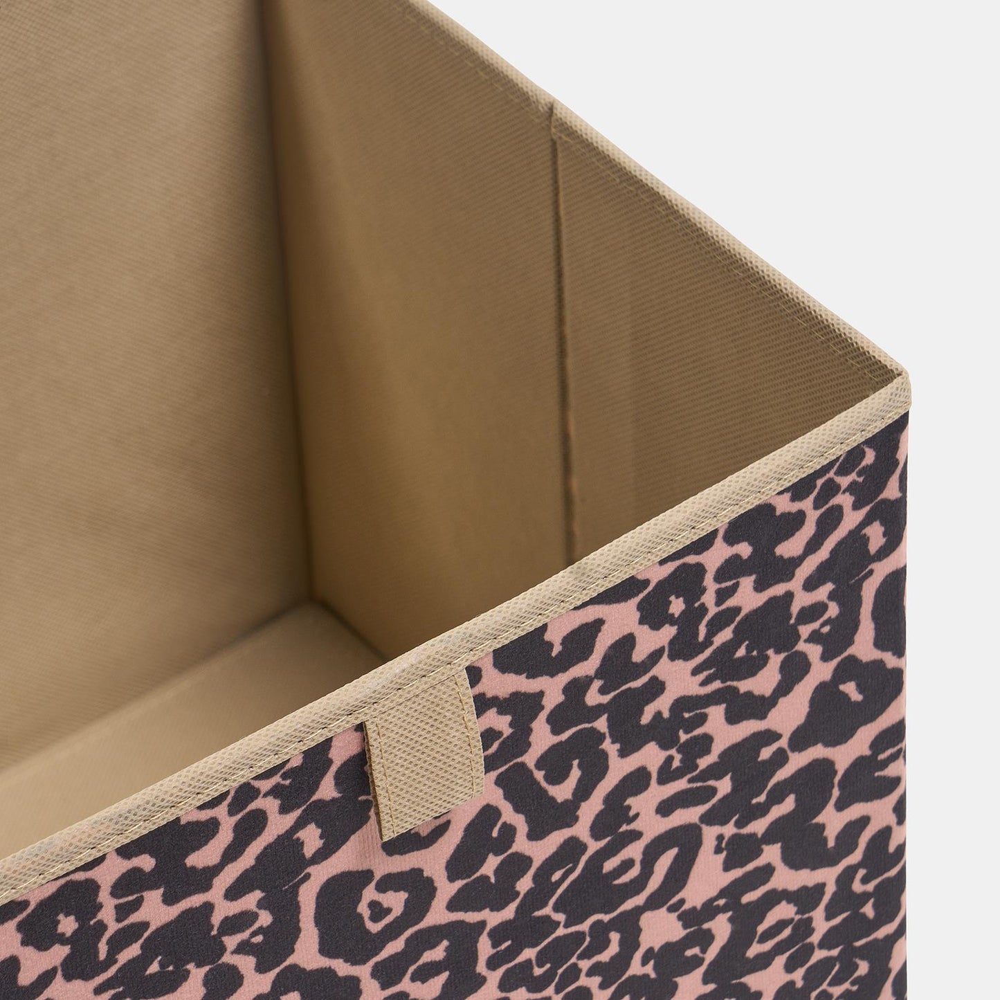 OHS Leopard Storage Cube Boxes 2/4 Pack Folding Shoe Organiser Tidy Set