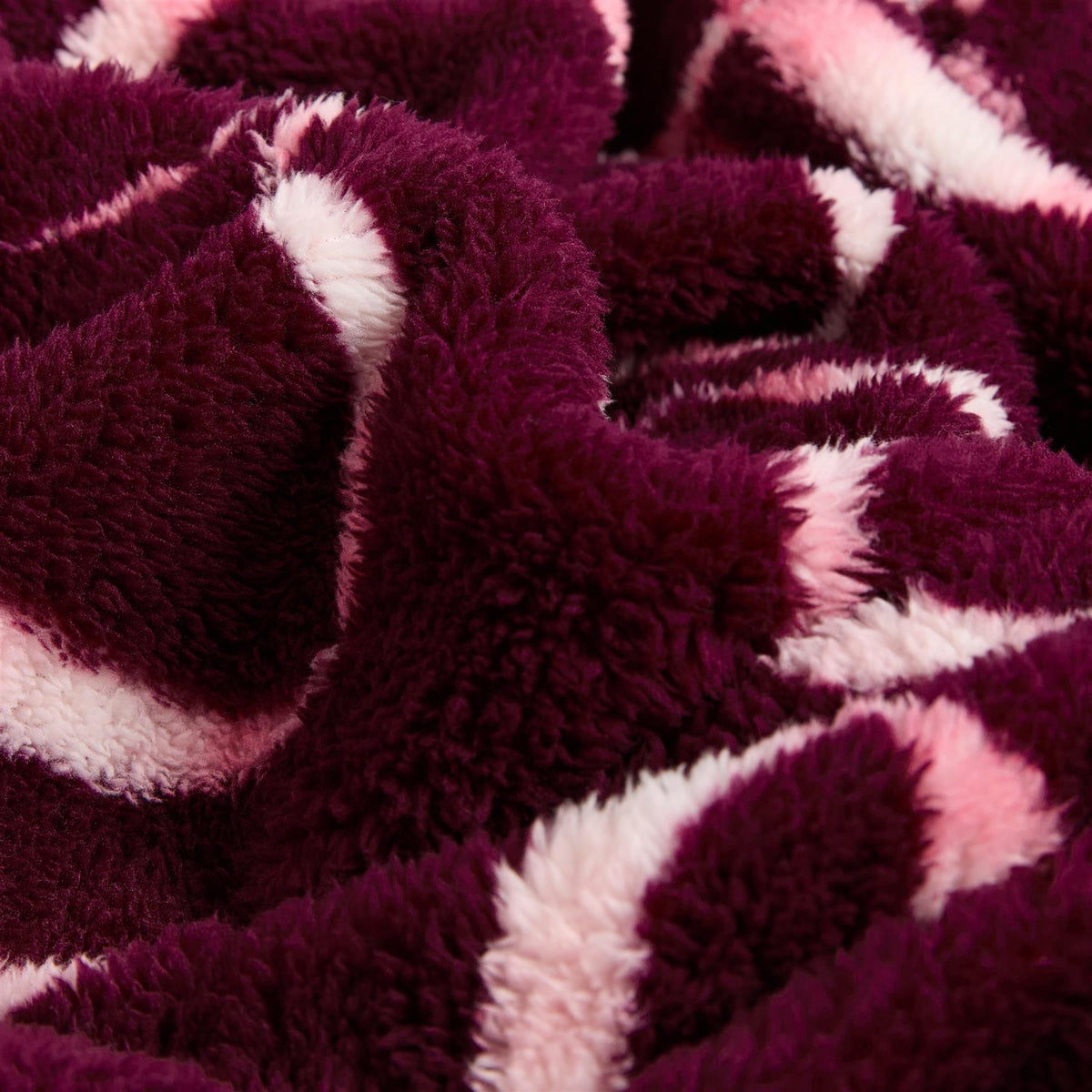 OHS Teddy Fleece Blanket Festive Bow Ribbon Supersoft Warm Thermal Throw