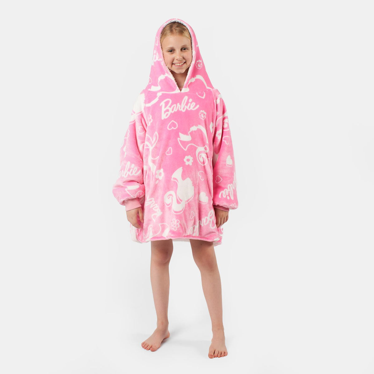 Barbie Hoodie Blanket Oversized Fleece Warm Wearable Throw Jumper Sweatshirt