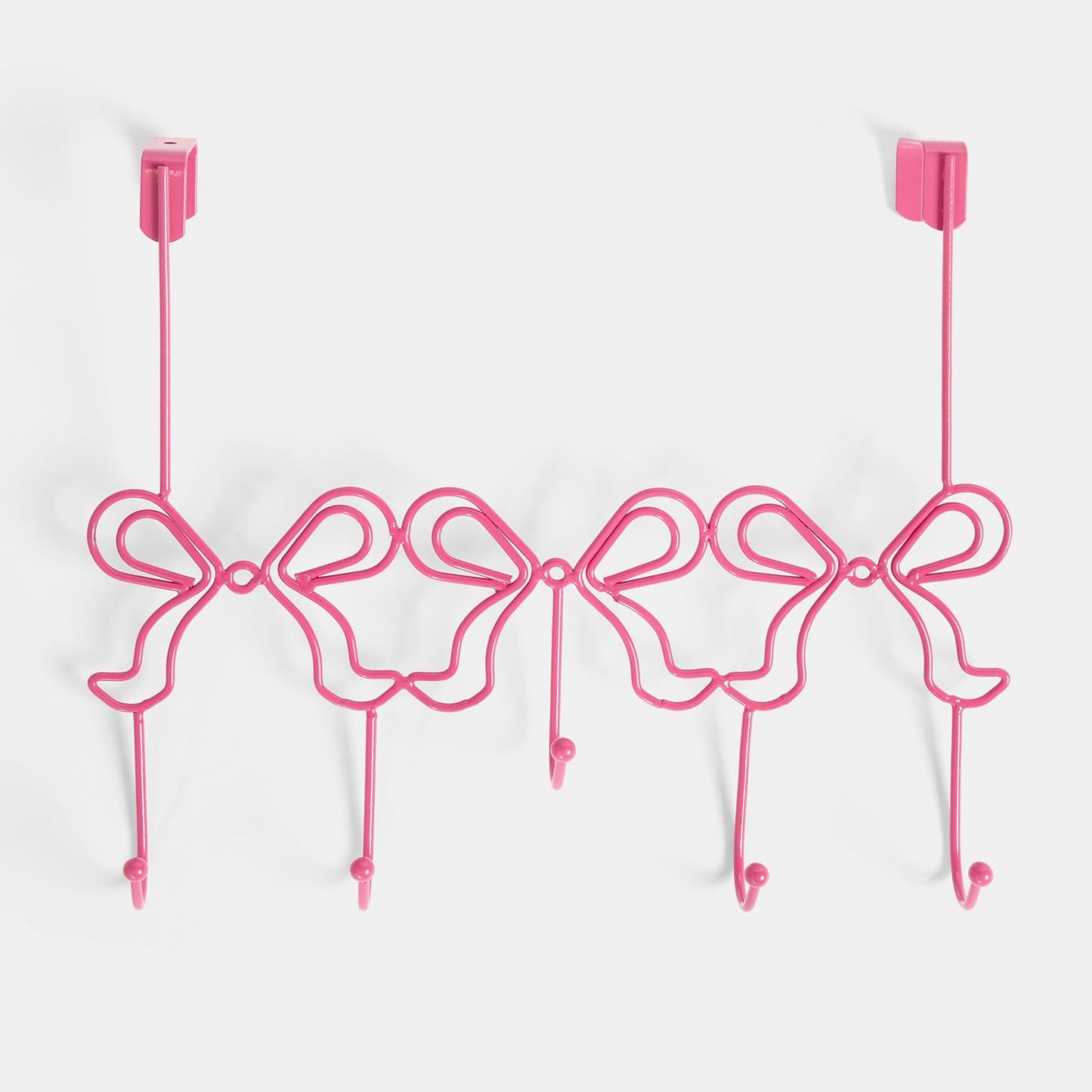 OHS Bows Over the Door Hook Hanger 5 Hooks Metal Coats Towel Rack