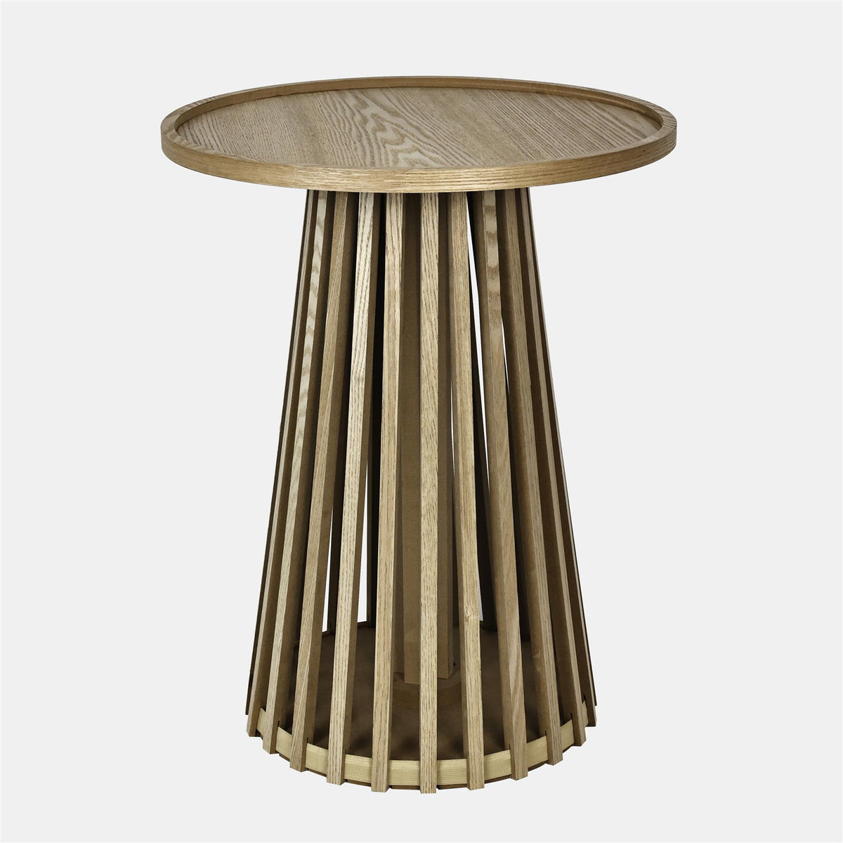 OHS Ivy Side Table Slatted Engineered Wood Living Room Bedroom Bedside