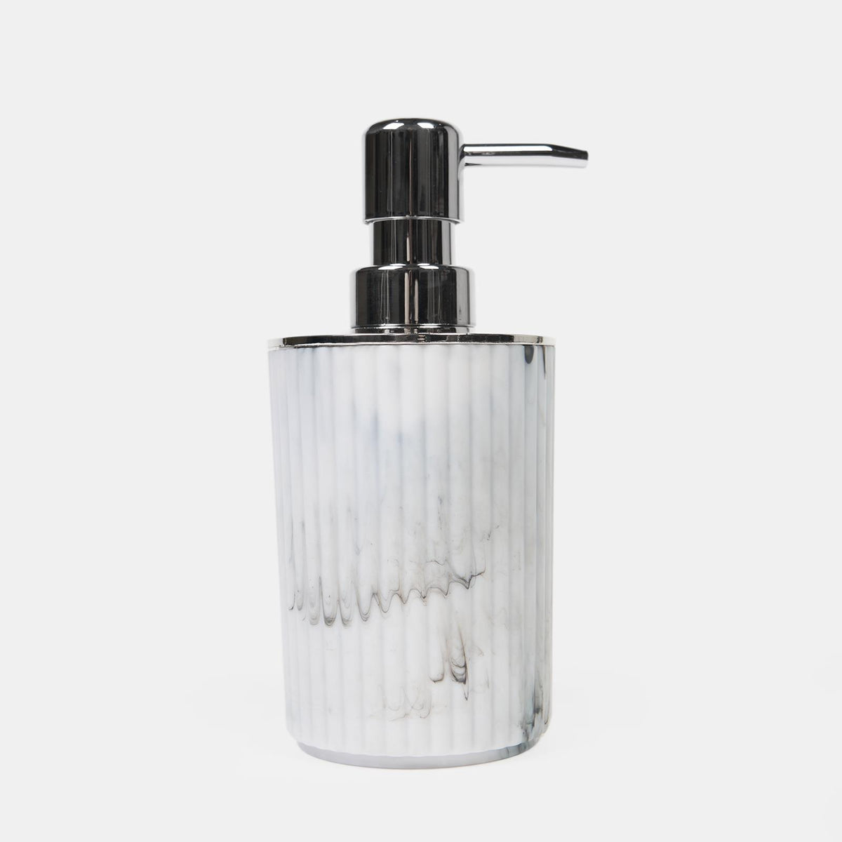 Bathroom Accessories 4 Piece Set Ribbed Soap Dispenser Holder Tumbler Toothbrush