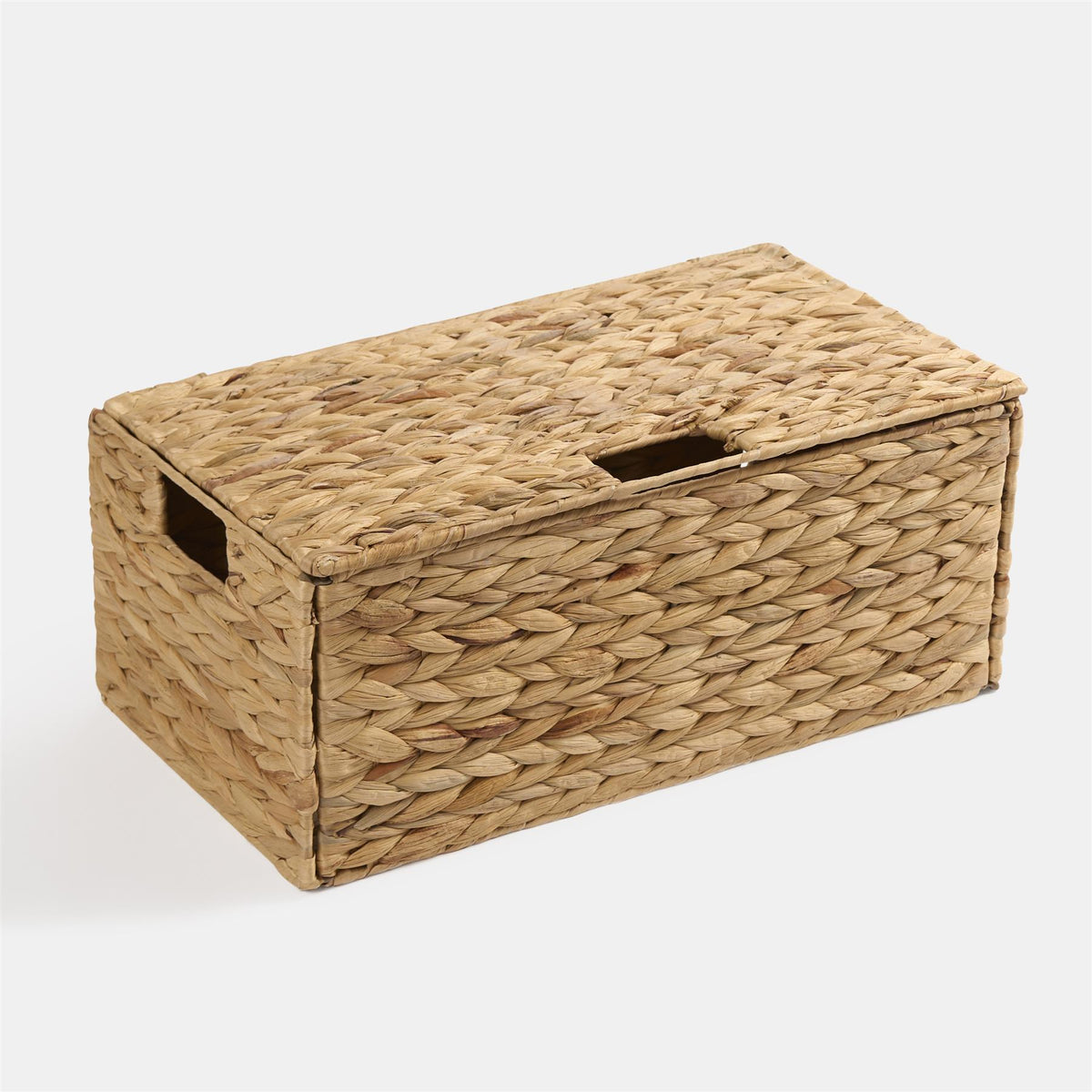 Natural Storage Cube Folding Rope Organiser Woven Wicker Hamper Strong Eco Box
