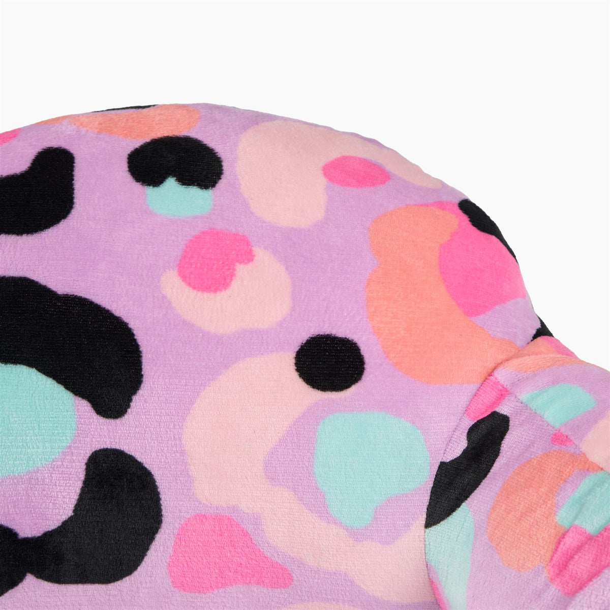 OHS Leopard Cuddle Cushion Kids Soft Fleece Reading Pillow Arms Lumbar Bed Chair