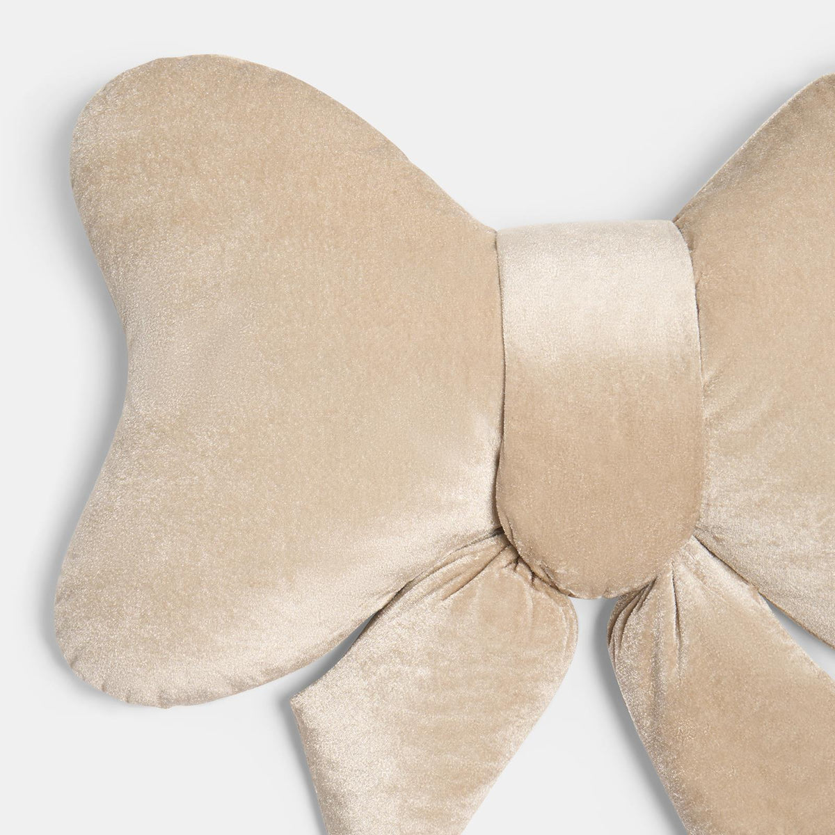 OHS Bow Shaped Cushion Velvet Decorative Filled Scatter Pillow Gift