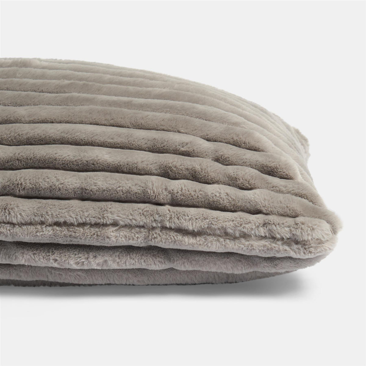 OHS Ribbed Bolster Pillow Faux Fur Long Luxury Soft Maternity Support Cushion