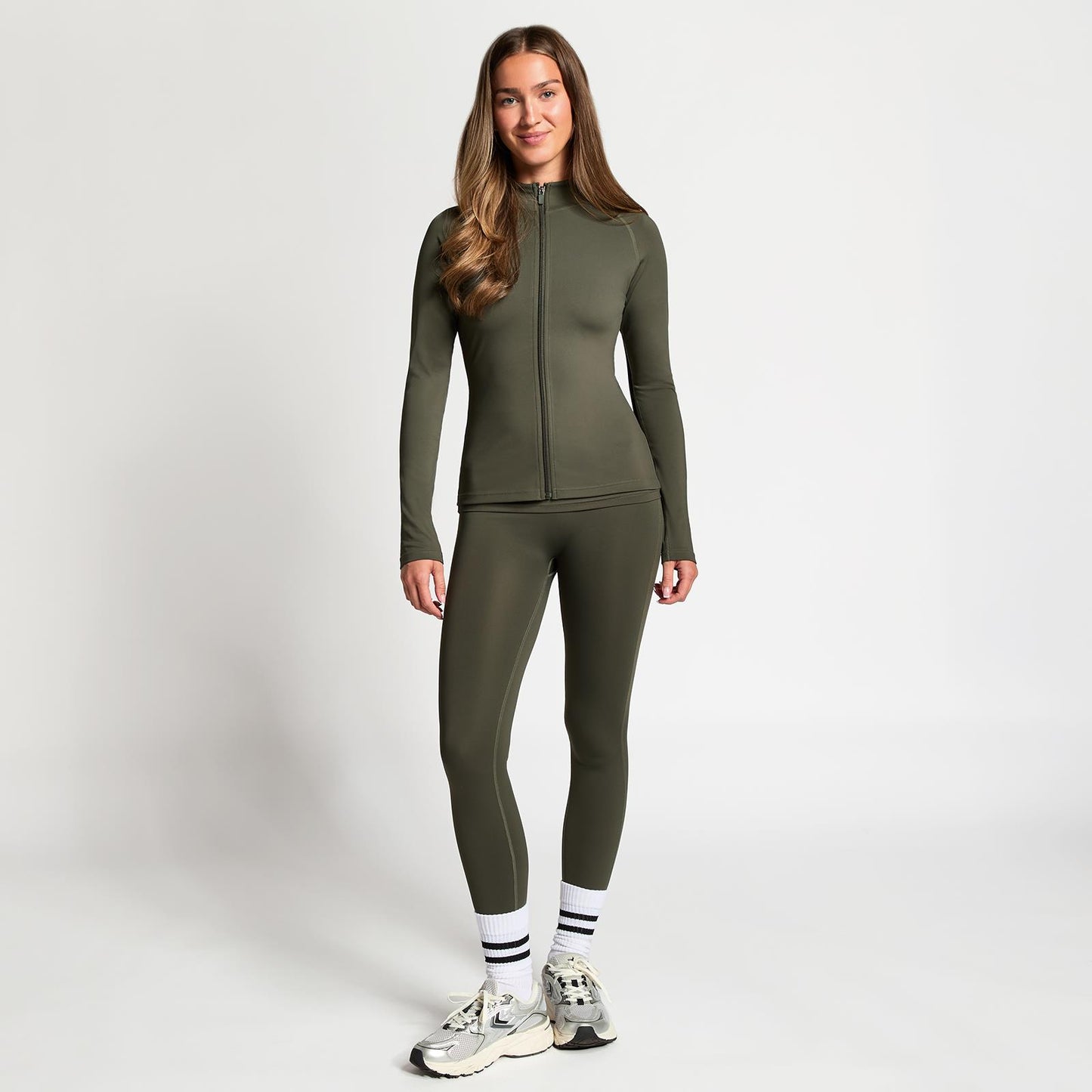 OHS Zip Up Top Long Sleeve Quick Dry Activewear JacketGym Workout Fitness Sports