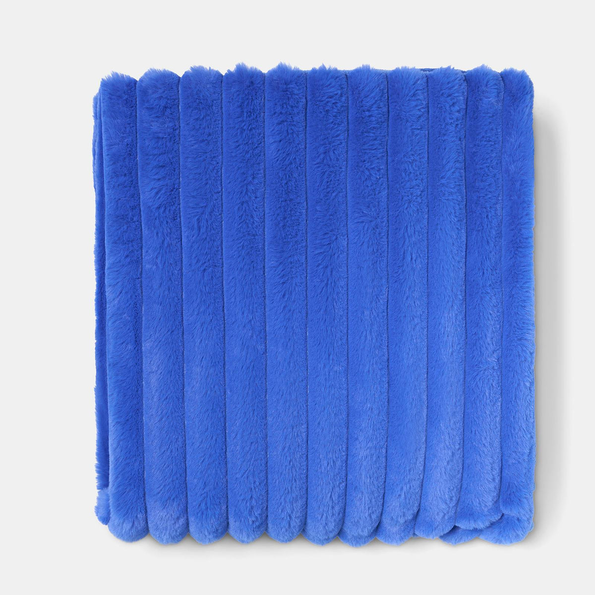 OHS Faux Fur Ribbed Fleece Throw Over Bed Blanket Warm Supersoft