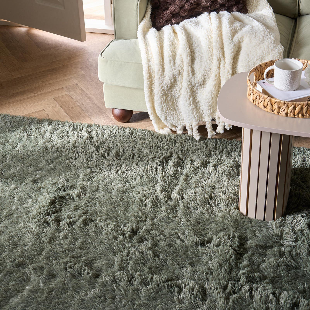 OHS Fluffy Rug Anti-Slip/Skid Shaggy Large Bedroom Non-Shed Floor Carpet Mat