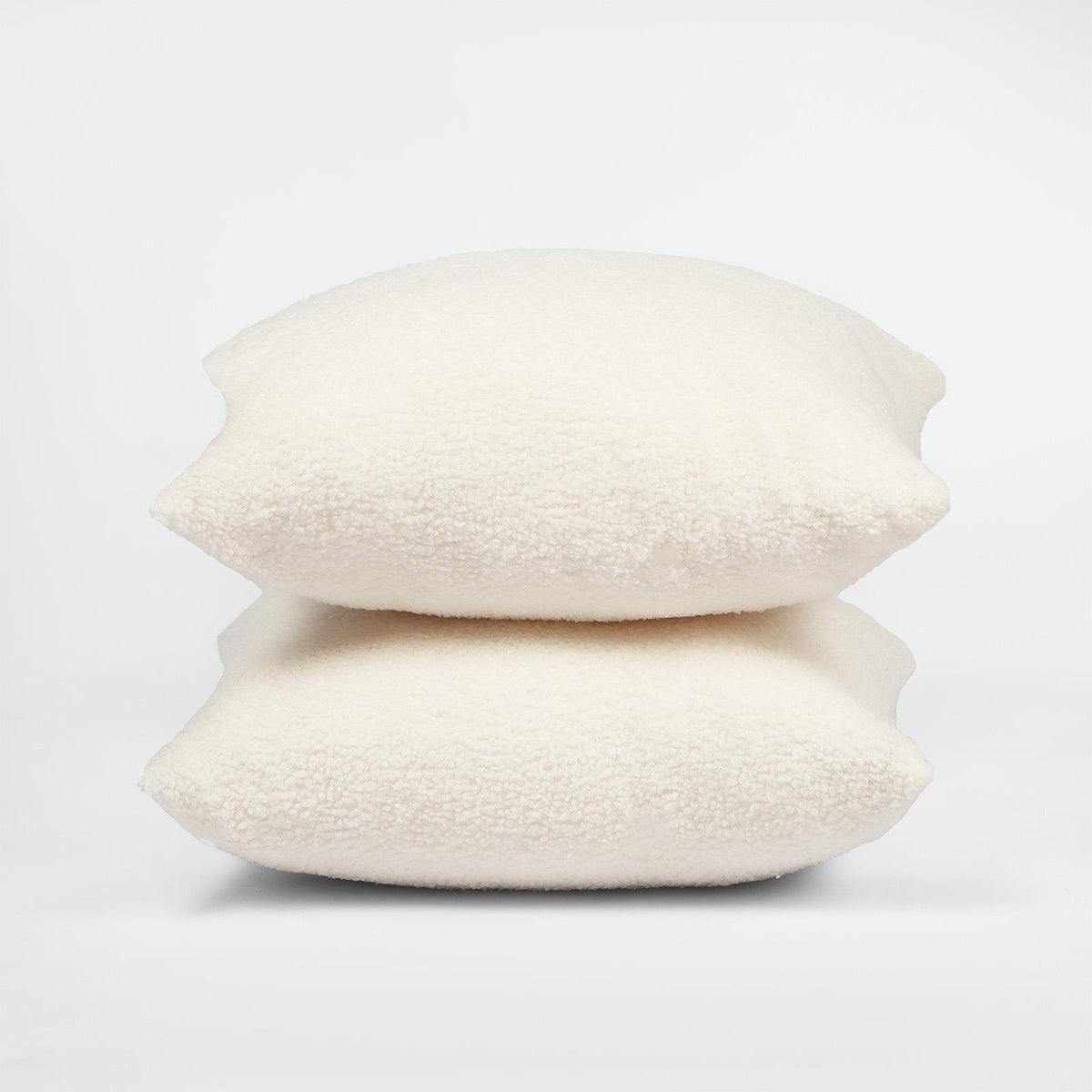 OHS Boucle Cushion Covers  2 Pack Teddy Fleece Square Pillowcases Home Decor