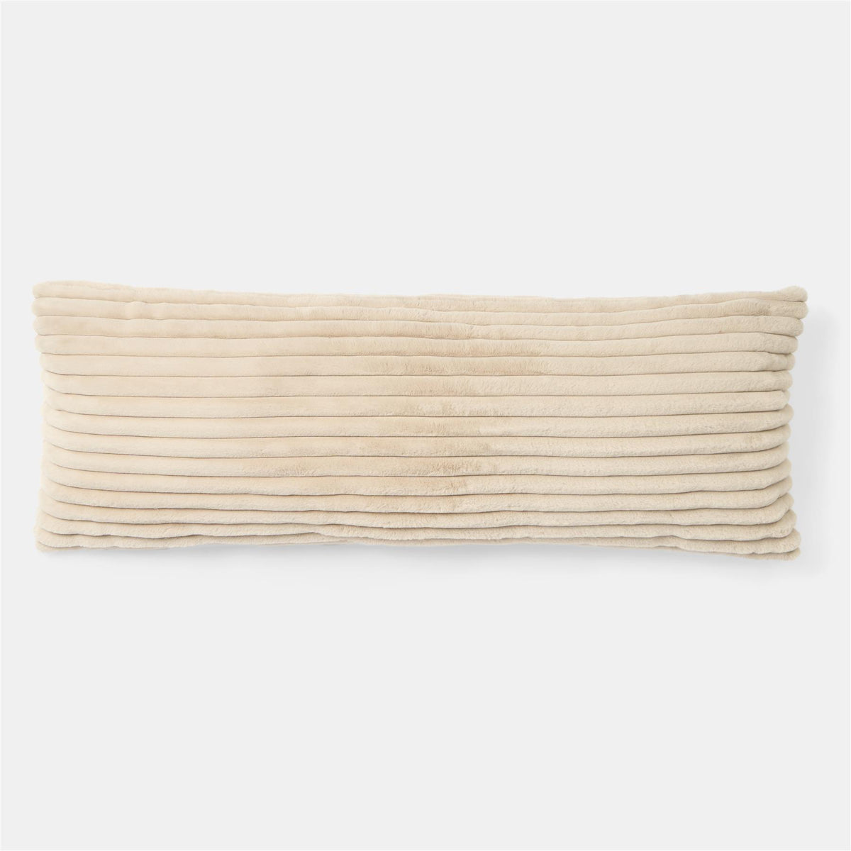 OHS Ribbed Bolster Pillow Faux Fur Long Luxury Soft Maternity Support Cushion
