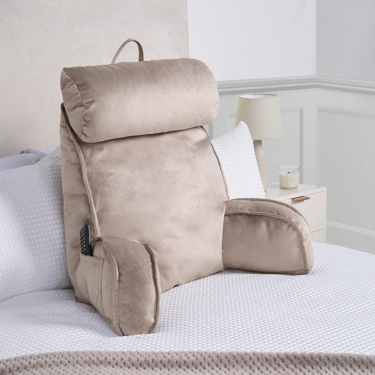 Cuddle Cushion Back Lumbar Support Head Rest Bed Reading Pillow Plump Soft Arms