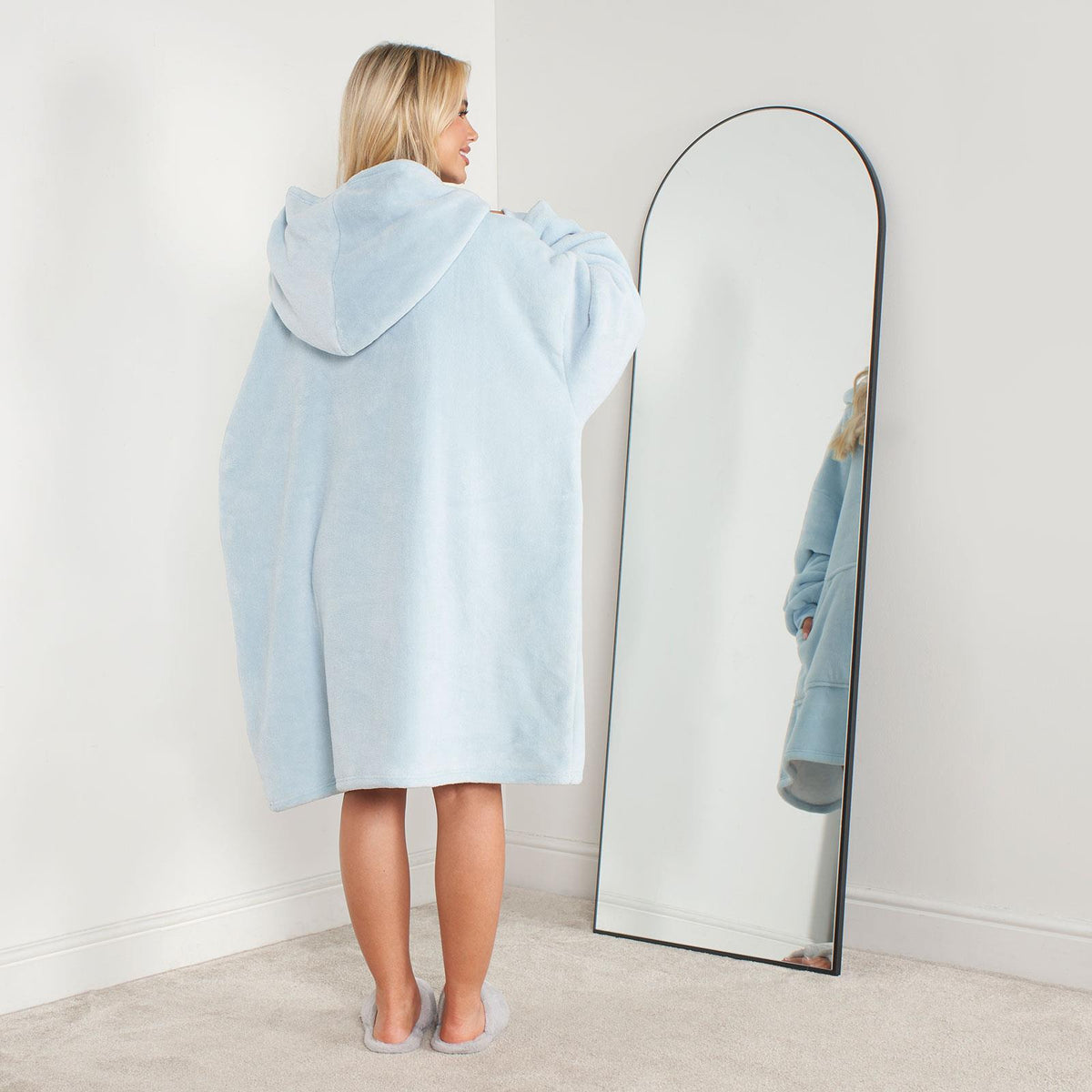 OHS Hoodie Blanket Oversized Ultra Plush Sherpa Giant Big Hooded Sweatshirt