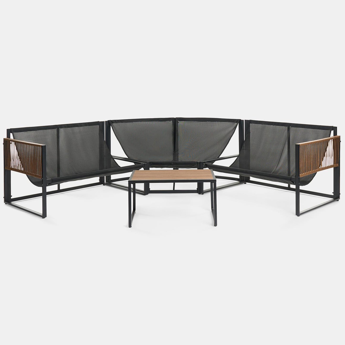 OHS Santorini Corner Sofa Table Set 5 Seater Garden Outdoor Patio Couch