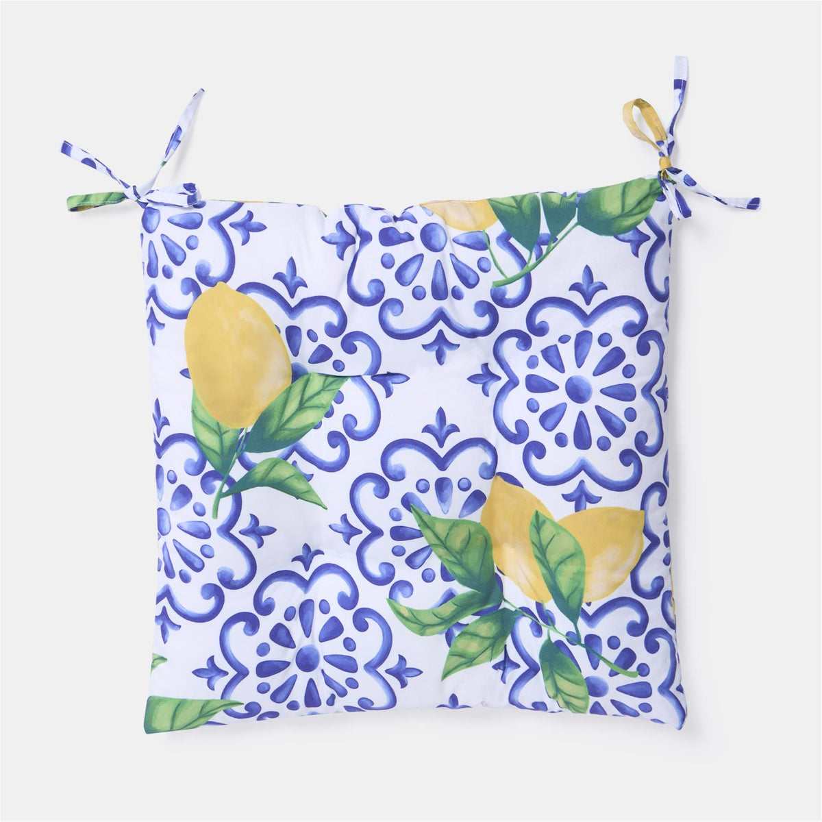 OHS Seat Pads 2 Water Resistant Outdoor Cushions Garden Chair Covers Ties
