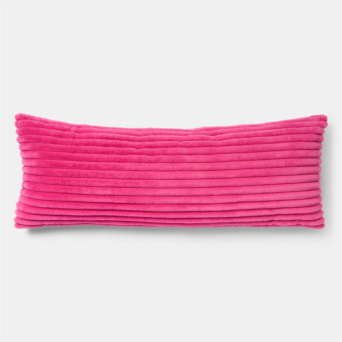 OHS Ribbed Bolster Pillow Faux Fur Long Luxury Soft Maternity Support Cushion