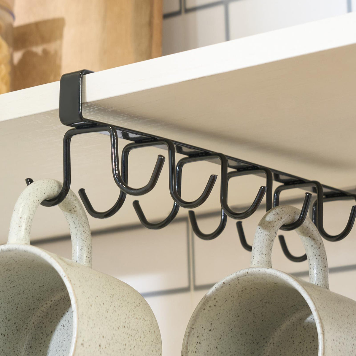 OHS Under Shelf Organiser Storage Wire Rack Basket Hook Hanger Kitchen Decor
