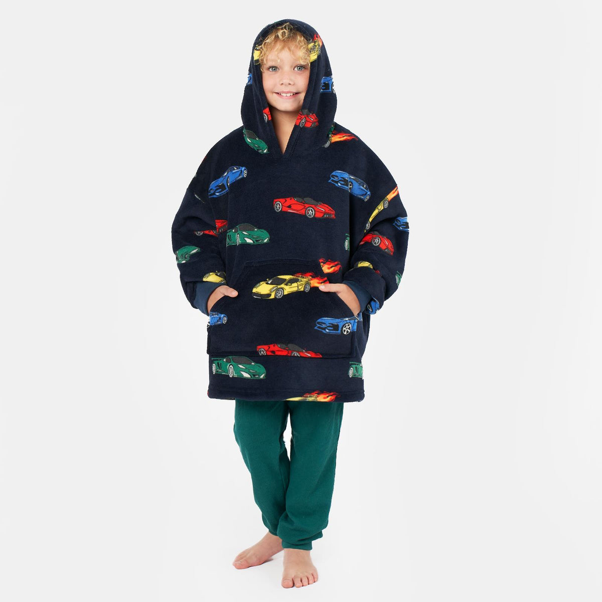 Kids Hoodie Blanket Oversized Sherpa Fleece Jumper Sweatshirt Soft Warm Throw