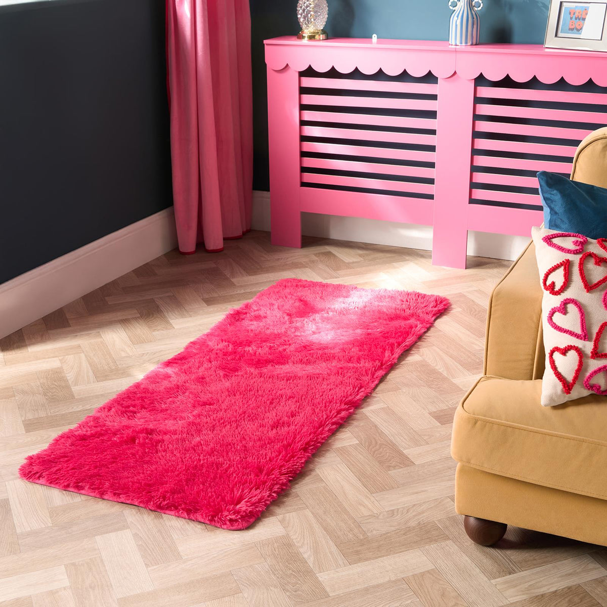 OHS Fluffy Rug Anti-Slip/Skid Shaggy Large Bedroom Non-Shed Floor Carpet Mat
