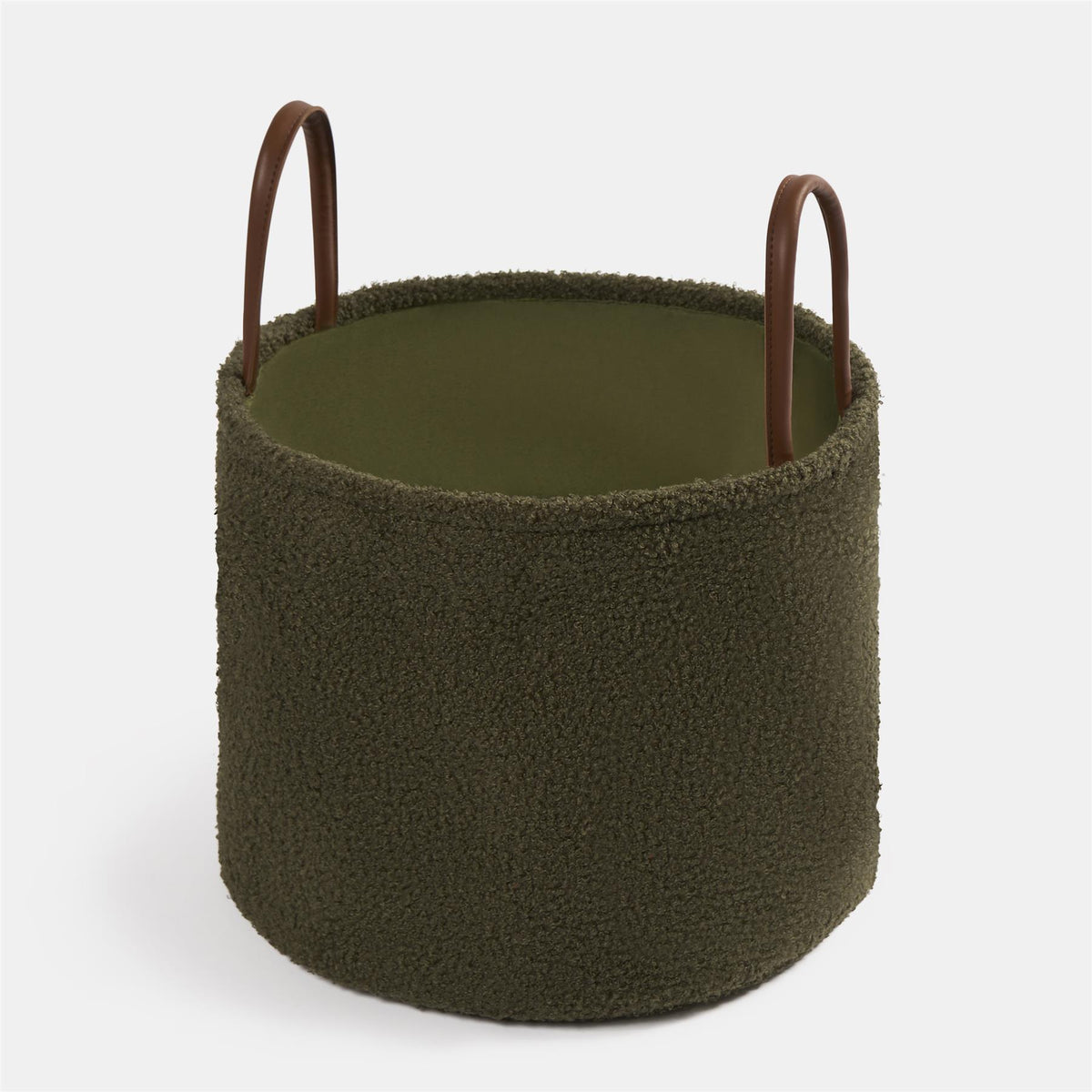 OHS Storage Basket Handles Boucle Fleece Laundry Clothes Organiser