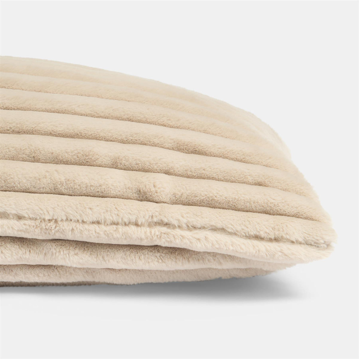 OHS Ribbed Bolster Pillow Faux Fur Long Luxury Soft Maternity Support Cushion