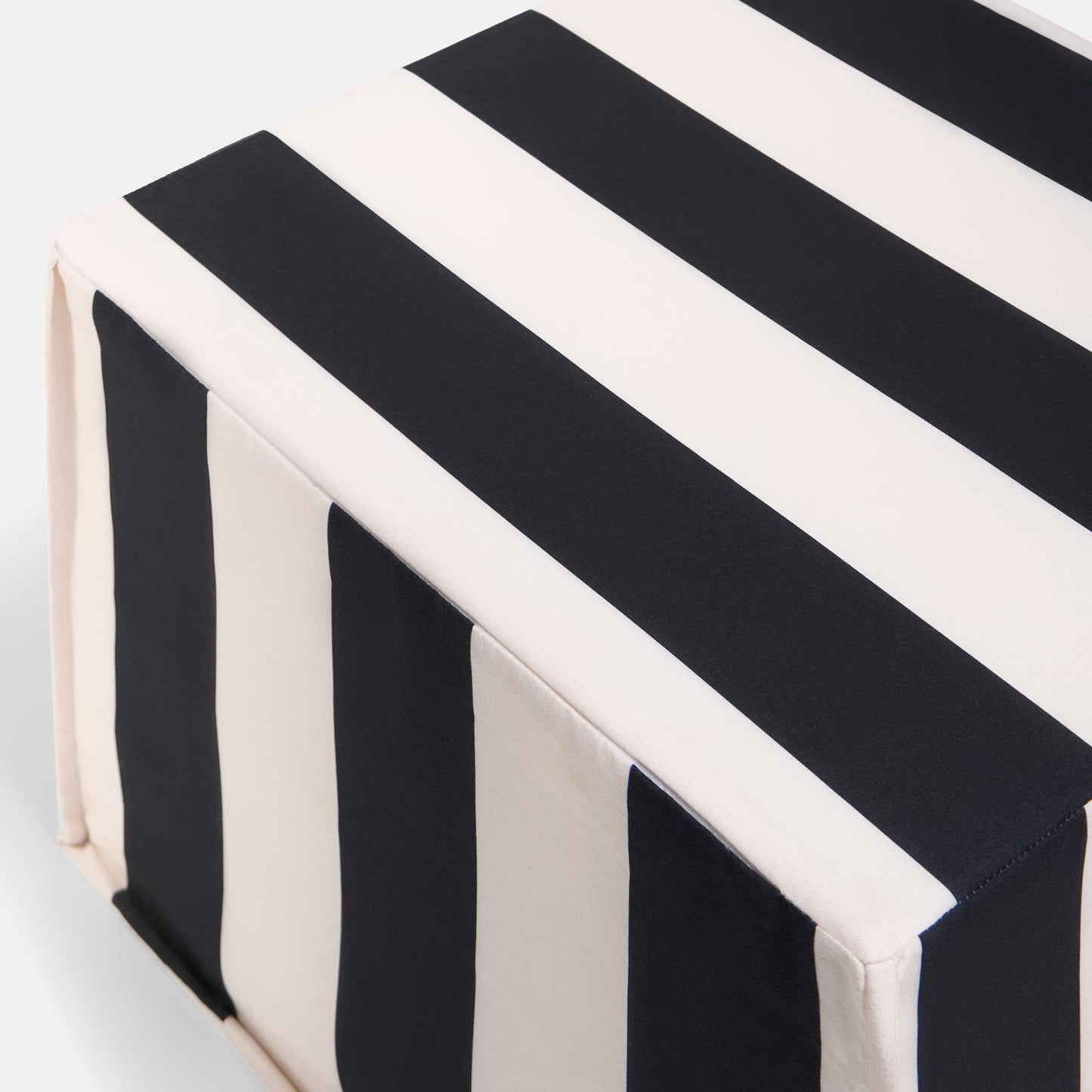OHS Stripe Garden Pouffe Outdoor Stool Square Footrest Table Side Chair Seat