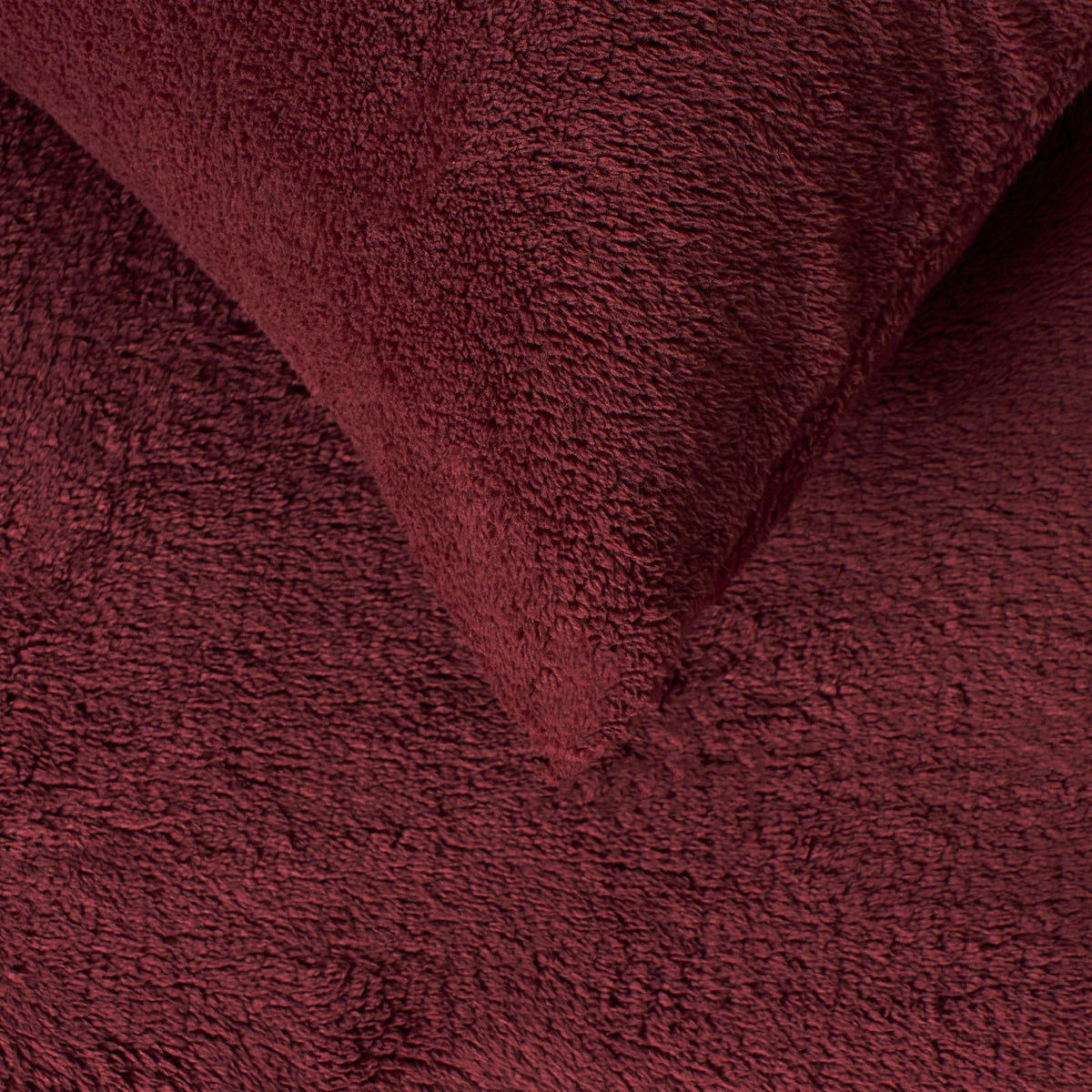 OHS Teddy Fleece Duvet Cover with Pillow Case Thermal Warm Bedding Set