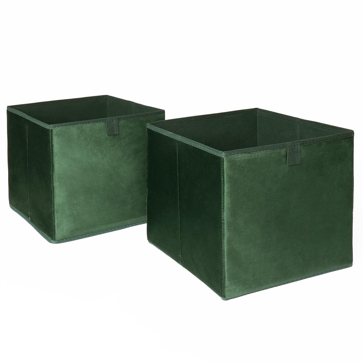 OHS Multi Pack of Matte Velvet Storage Boxes Stylish Foldable Set Square Cube