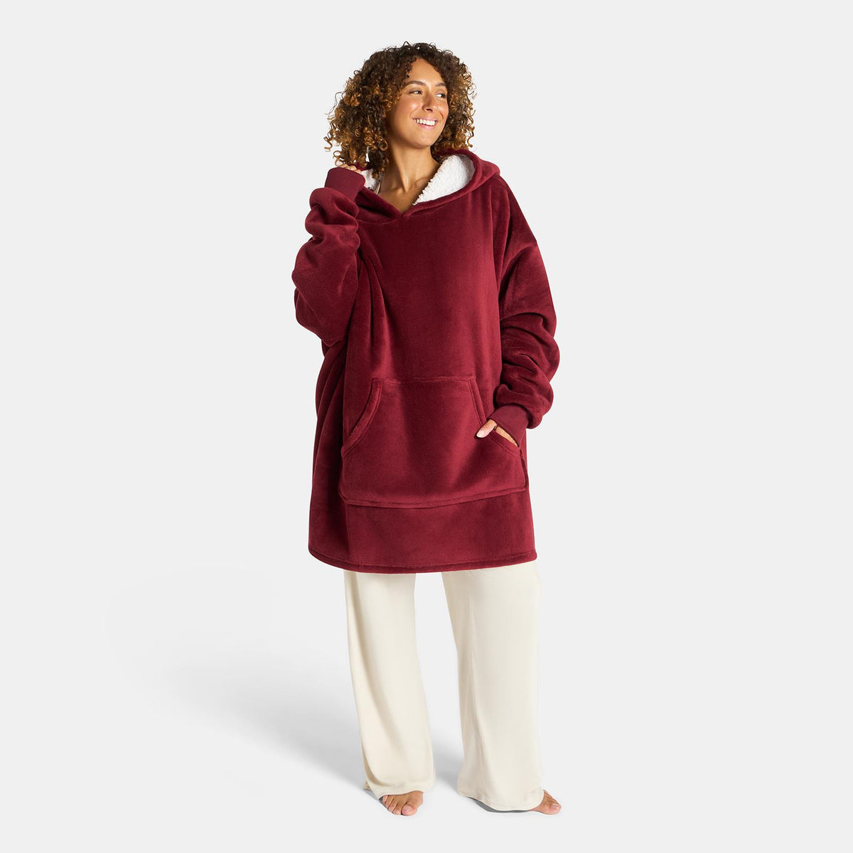 OHS Hoodie Blanket Oversized Ultra Plush Sherpa Giant Big Hooded Sweatshirt
