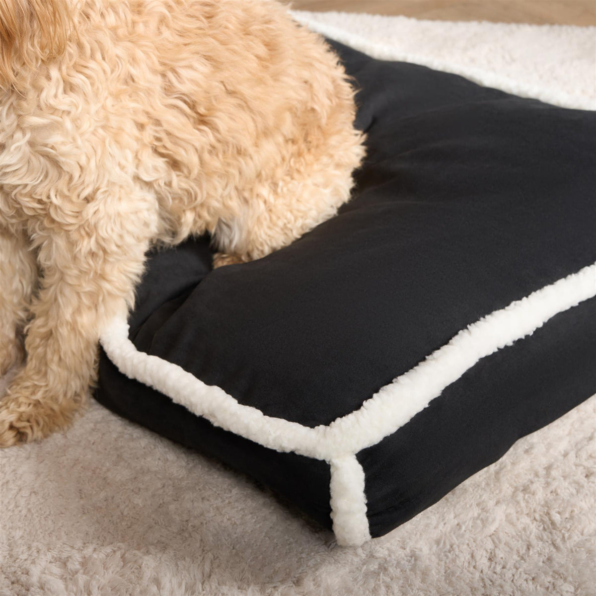 Sherpa Bind Pet Bed Dog Puppy Comfy Mat Cushion Washable Fleece Soft Plush Warm